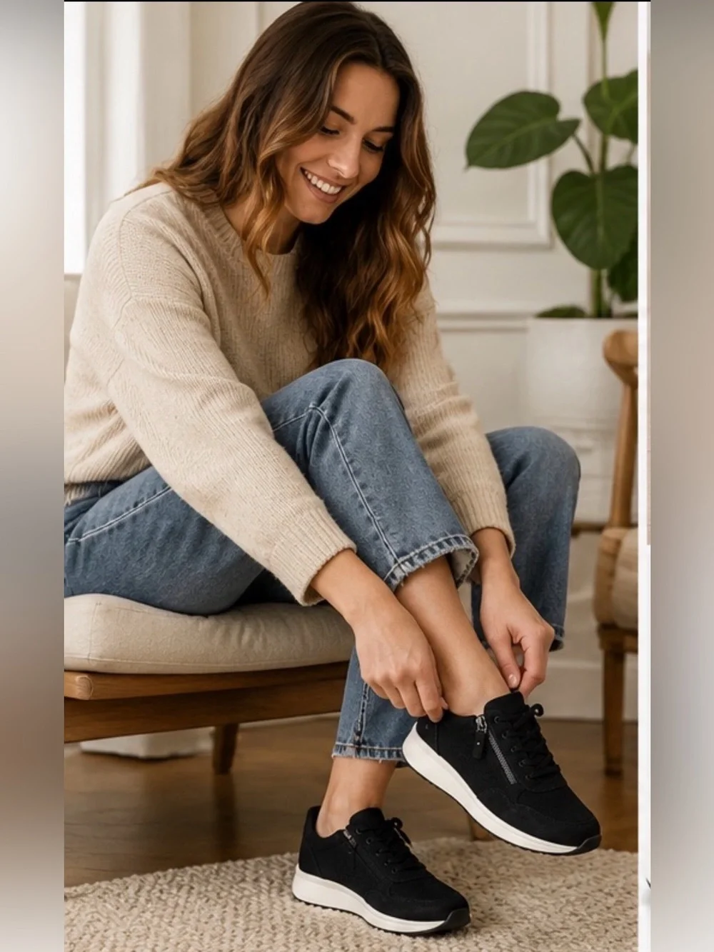 BILLY Comfort Jogger Sneakers 🖤 NWT Adaptive Zip Shoes Size 6